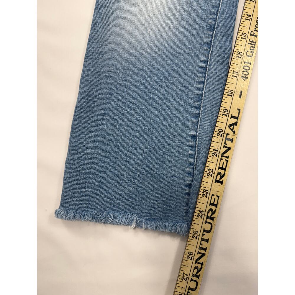 Tommy Hilfiger womens jeans light wash  raw distressed hem high rise Sz 6 - Picture 12 of 16